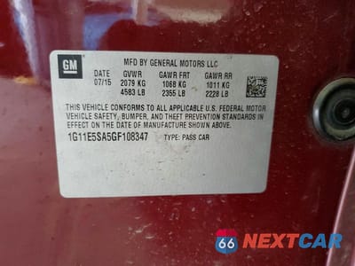 Zdjęcie 12 z 12 samochodu: 2016 CHEVROLET MALIBU LIMITED LTZ VIN:1G11E5SA5GF108347 - miniatura