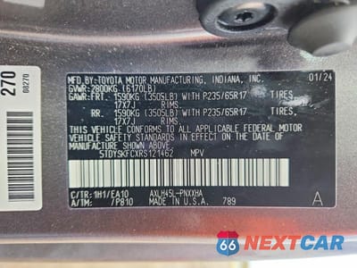 Zdjęcie 13 z 13 samochodu: 2024 TOYOTA SIENNA XLE 7-PASSENGER VIN:5TDYSKFCXRS121462 - miniatura