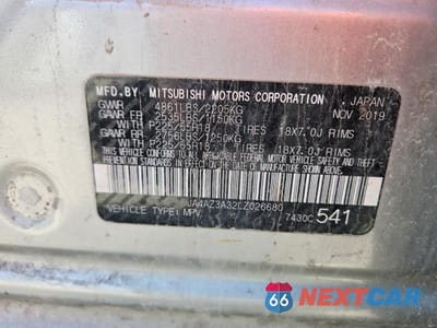 Zdjęcie 13 z 13 samochodu: 2020 MITSUBISHI OUTLANDER SE VIN:JA4AZ3A32LZ026680 - miniatura