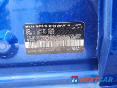 Zdjęcie 12 z 12 samochodu: 2017 MITSUBISHI LANCER ES VIN:JA32V2FW2HU001302 - miniatura