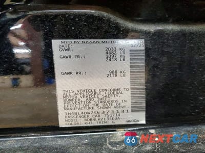 Zdjęcie 12 z 12 samochodu: 2025 NISSAN ALTIMA SV VIN:1N4BL4DW2SN371131 - miniatura