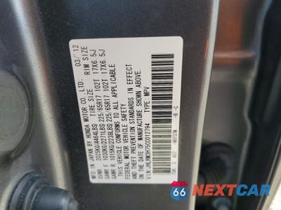 Zdjęcie 13 z 13 samochodu: 2012 HONDA CR-V EXL VIN:JHLRM3H75CC012794 - miniatura