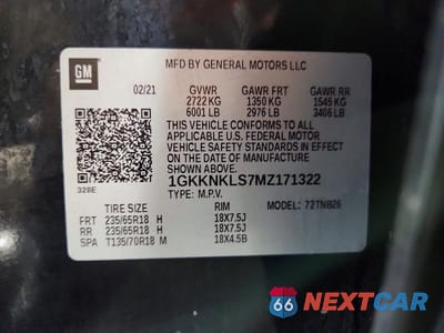 Zdjęcie 13 z 13 samochodu: 2021 GMC ACADIA SLE VIN:1GKKNKLS7MZ171322 - miniatura