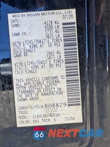 Zdjęcie 10 z 10 samochodu: 2020 NISSAN NV 2500 HD SV VIN:1N6BF0LY0LN808829 - miniatura
