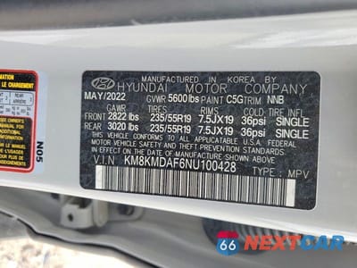 Zdjęcie 14 z 14 samochodu: 2022 HYUNDAI IONIQ 5 SE VIN:KM8KMDAF6NU100428 - miniatura