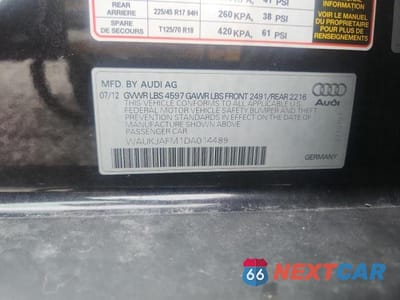 Zdjęcie 12 z 12 samochodu: 2013 AUDI A3 PREMIUM PLUS VIN:WAUKJAFM1DA014489 - miniatura