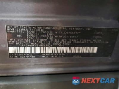 Zdjęcie 14 z 14 samochodu: 2022 TOYOTA RAV4 HYBRID LE VIN:4T3MWRFV6NU081824 - miniatura