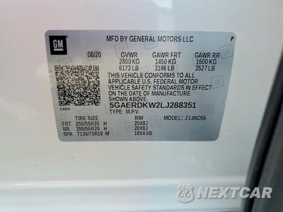 Zdjęcie 13 z 13 samochodu: 2020 BUICK ENCLAVE AVENIR VIN:5GAERDKW2LJ288351 - miniatura