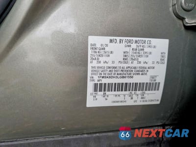 Zdjęcie 13 z 13 samochodu: 2020 FORD EXPLORER XLT VIN:1FMSK8DH3LGB61550 - miniatura