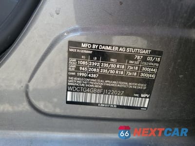 Zdjęcie 13 z 13 samochodu: 2015 MERCEDES-BENZ GLA 250 4MATIC VIN:WDCTG4GB8FJ122027 - miniatura