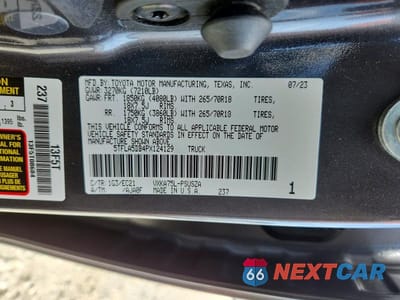 Zdjęcie 12 z 12 samochodu: 2023 TOYOTA TUNDRA VIN:5TFLA5DB4PX124129 - miniatura