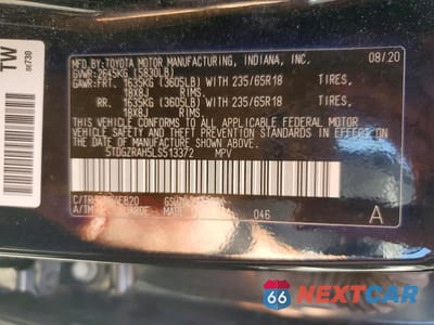 Zdjęcie 13 z 13 samochodu: 2020 TOYOTA HIGHLANDER XLE VIN:5TDGZRAH5LS513372 - miniatura