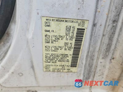 Zdjęcie 13 z 13 samochodu: 2012 NISSAN NV 2500 HD S VIN:1N6BF0LY5CN108742 - miniatura