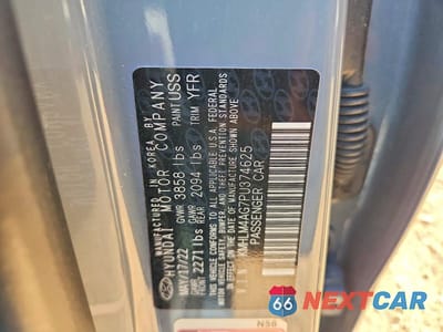 Zdjęcie 14 z 14 samochodu: 2023 HYUNDAI ELANTRA SEL VIN:KMHLM4AG7PU374625 - miniatura