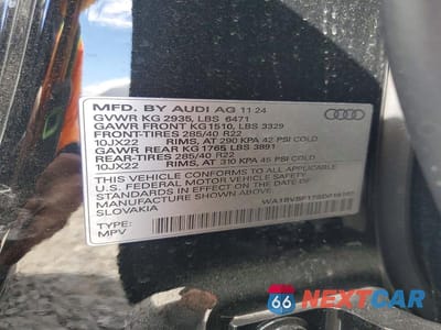 Zdjęcie 13 z 13 samochodu: 2025 AUDI Q8 PREMIUM PLUS VIN:WA1BVBF17SD019107 - miniatura