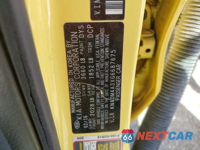 Zdjęcie 13 z 13 samochodu: 2016 KIA RIO LX VIN:KNADM4A3XG6687675 - miniatura