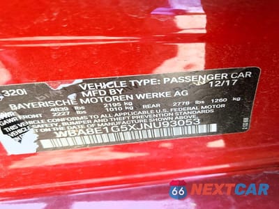 Zdjęcie 12 z 12 samochodu: 2018 BMW 320 I VIN:WBA8E1G5XJNU93053 - miniatura
