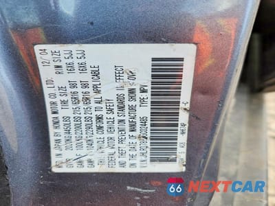 Zdjęcie 13 z 13 samochodu: 2005 HONDA CR-V SE VIN:JHLRD78935C024485 - miniatura