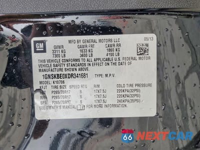 Zdjęcie 13 z 13 samochodu: 2013 CHEVROLET TAHOE K1500 LT VIN:1GNSKBE0XDR341681 - miniatura