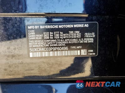 Zdjęcie 13 z 13 samochodu: 2023 BMW X5 SDRIVE 40I VIN:5UXCR4C03P9P60496 - miniatura