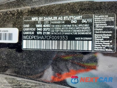 Zdjęcie 12 z 12 samochodu: 2012 MERCEDES-BENZ SLK 350 VIN:WDDPK5HA7CF009353 - miniatura