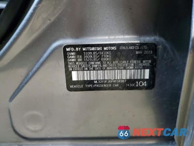 Zdjęcie 12 z 12 samochodu: 2023 MITSUBISHI MIRAGE G4 ES VIN:ML32FUFJ6PHF04987 - miniatura
