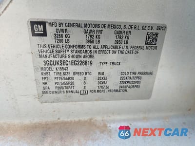 Zdjęcie 12 z 12 samochodu: 2014 CHEVROLET SILVERADO K1500 LTZ VIN:3GCUKSEC1EG226819 - miniatura
