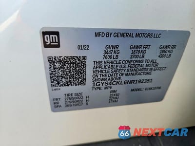 Zdjęcie 12 z 12 samochodu: 2022 CADILLAC ESCALADE PREMIUM LUXURY VIN:1GYS4CKL6NR192351 - miniatura