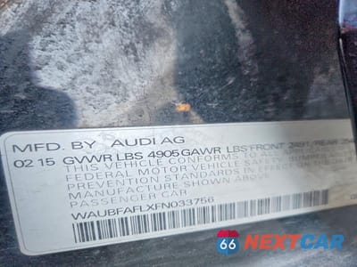 Zdjęcie 12 z 12 samochodu: 2015 AUDI A4 PREMIUM VIN:WAUBFAFLXFN033756 - miniatura