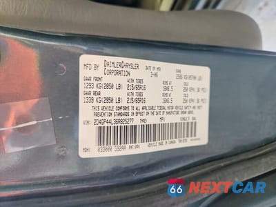 Zdjęcie 13 z 13 samochodu: 2006 DODGE GRAND CARAVAN SXT VIN:2D4GP44L36R825277 - miniatura