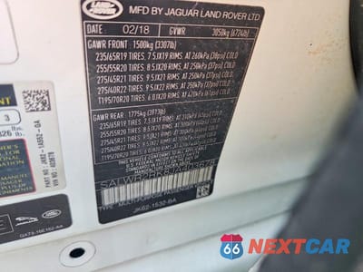 Zdjęcie 14 z 14 samochodu: 2018 LAND ROVER RANGE ROVER SPORT HSE VIN:SALWR2RK8JA403678 - miniatura