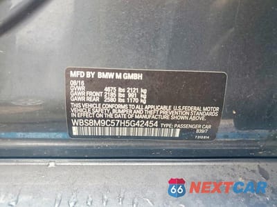 Zdjęcie 12 z 12 samochodu: 2017 BMW M3 VIN:WBS8M9C57H5G42454 - miniatura