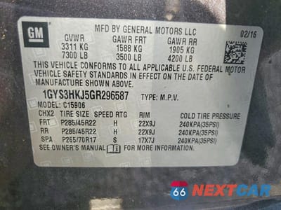 Zdjęcie 13 z 13 samochodu: 2016 CADILLAC ESCALADE ESV LUXURY VIN:1GYS3HKJ5GR296587 - miniatura