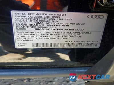 Zdjęcie 14 z 14 samochodu: 2025 AUDI Q7 PREMIUM PLUS VIN:WA1LCBF76SD001423 - miniatura