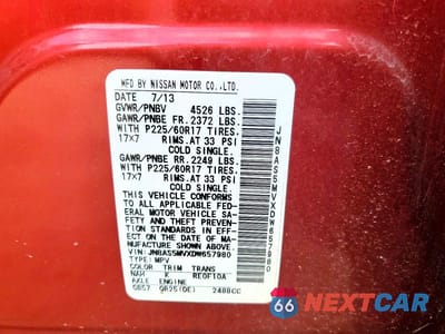Zdjęcie 13 z 13 samochodu: 2013 NISSAN ROGUE S VIN:JN8AS5MVXDW657980 - miniatura
