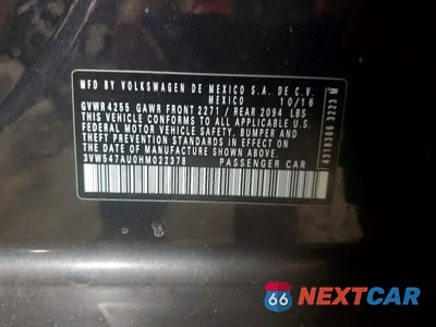 Zdjęcie 13 z 13 samochodu: 2017 VOLKSWAGEN GTI SPORT VIN:3VW547AU0HM022378 - miniatura