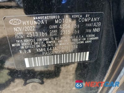 Zdjęcie 12 z 12 samochodu: 2023 HYUNDAI SONATA SEL VIN:KMHL64JA2PA291174 - miniatura