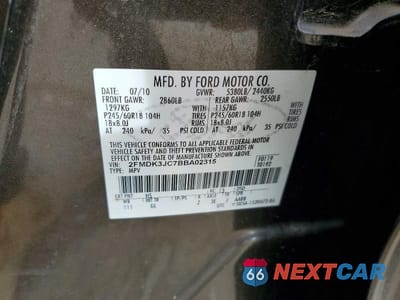 Zdjęcie 13 z 13 samochodu: 2011 FORD EDGE SEL VIN:2FMDK3JC7BBA02315 - miniatura