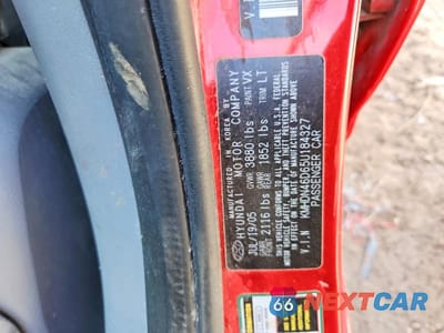 Zdjęcie 12 z 12 samochodu: 2005 HYUNDAI ELANTRA GLS VIN:KMHDN46D65U184327 - miniatura