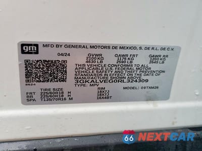 Zdjęcie 13 z 13 samochodu: 2024 GMC TERRAIN SLT VIN:3GKALVEG0RL324309 - miniatura