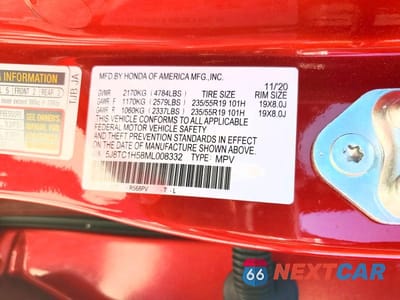 Zdjęcie 13 z 13 samochodu: 2021 ACURA RDX TECHNOLOGY VIN:5J8TC1H58ML008332 - miniatura