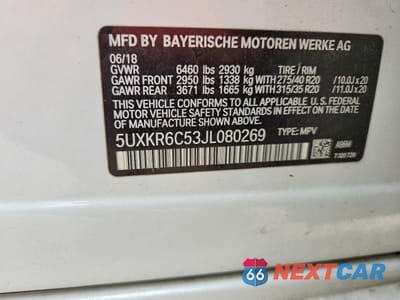Zdjęcie 12 z 12 samochodu: 2018 BMW X5 XDRIVE50I VIN:5UXKR6C53JL080269 - miniatura