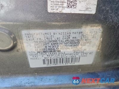 Zdjęcie 12 z 12 samochodu: 2021 NISSAN VERSA SV VIN:3N1CN8EV1ML857568 - miniatura