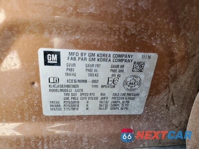 Zdjęcie 13 z 13 samochodu: 2017 BUICK ENCORE PREFERRED VIN:KL4CJASB3HB078829 - miniatura