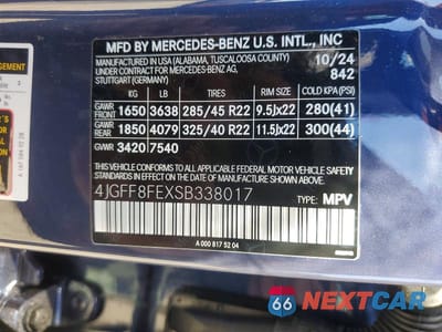 Zdjęcie 13 z 13 samochodu: 2025 MERCEDES-BENZ GLS 580 4MATIC VIN:4JGFF8FEXSB338017 - miniatura