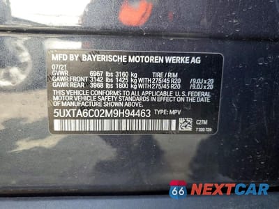 Zdjęcie 12 z 12 samochodu: 2021 BMW X5 XDRIVE45E VIN:5UXTA6C02M9H94463 - miniatura