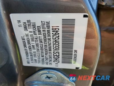 Zdjęcie 12 z 12 samochodu: 2005 HONDA CIVIC LX VIN:2HGES16535H526491 - miniatura
