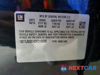 Zdjęcie 12 z 12 samochodu: 2013 CHEVROLET MALIBU LTZ VIN:1G11J5SX4DF318806 - miniatura