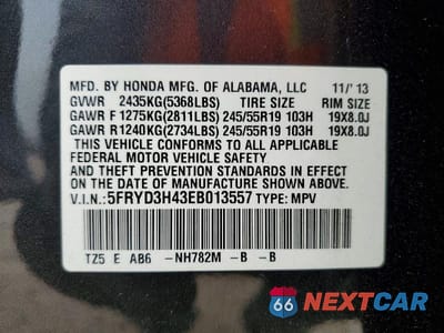 Zdjęcie 13 z 13 samochodu: 2014 ACURA MDX TECHNOLOGY VIN:5FRYD3H43EB013557 - miniatura