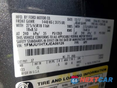 Zdjęcie 13 z 13 samochodu: 2018 FORD EXPEDITION XLT VIN:1FMJU1HTXJEA06126 - miniatura